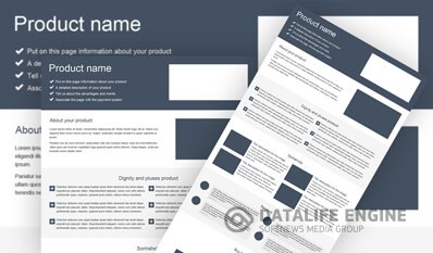Простой PSD макет Landing Page