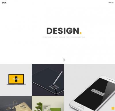 Box Portfolio — уникальный творческий шаблон сайта на HTML5 и CSS3