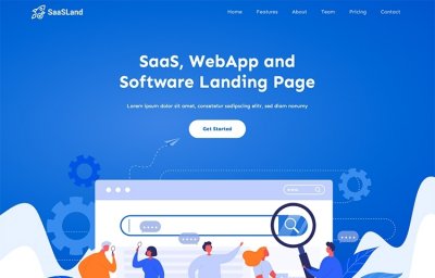 Шаблон хостинга SaaSLand на Bootstrap