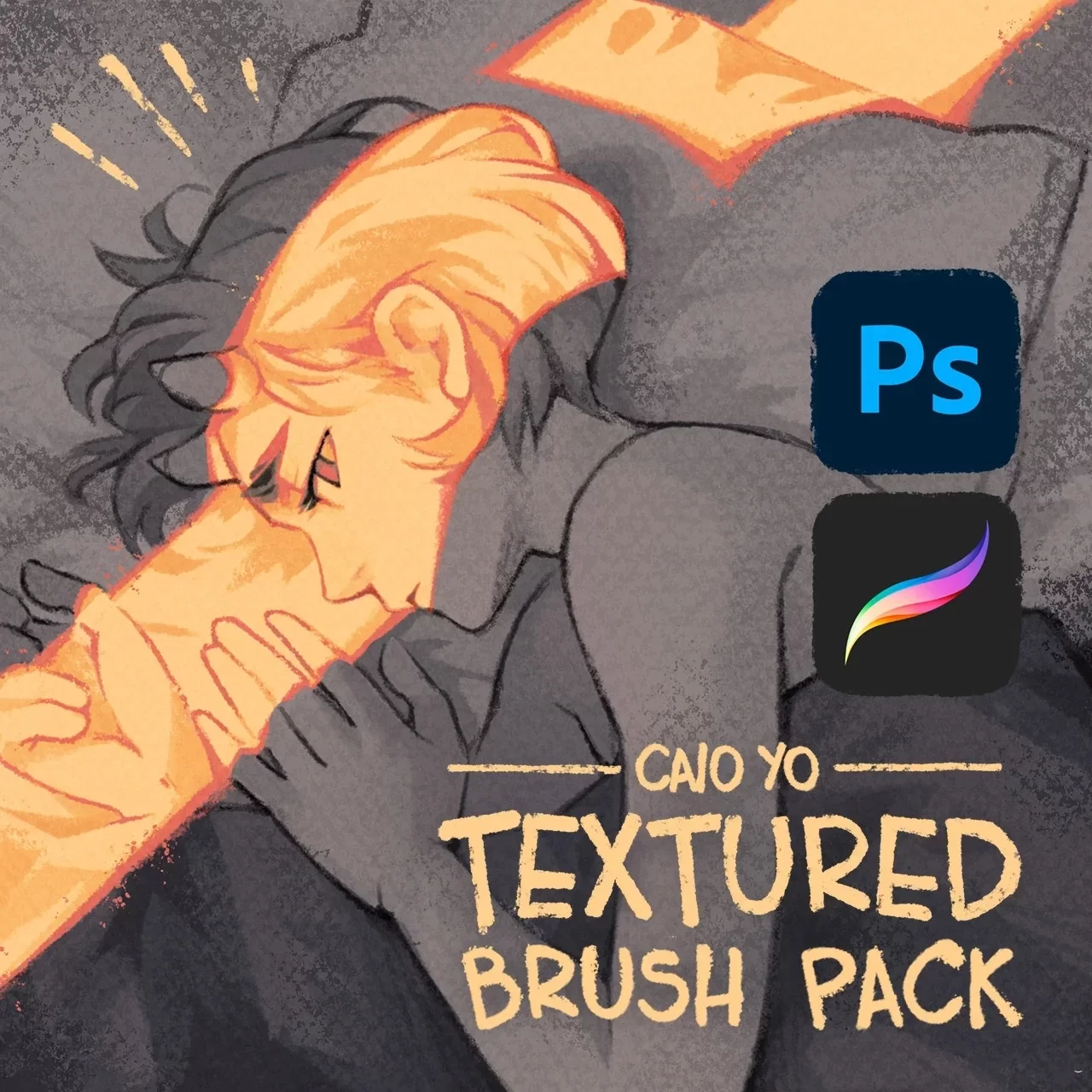 Textured Brush Pack для Procreate и Photoshop